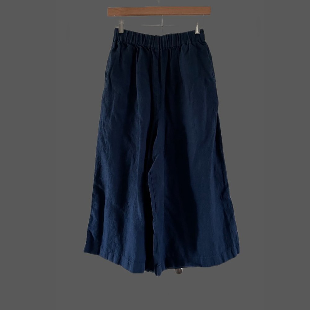 notPERFECTLINEN Midi Linen Wide Leg Pants